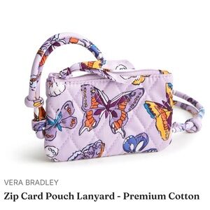 Vera Bradley Colorful Zip Card Pouch Butterflies, Wing In Flight